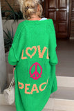 Love & Peace Oversized Cardigan