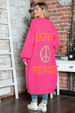 Love & Peace Oversized Cardigan