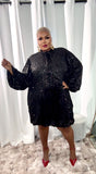 Holiday Glam Sequin Bubble Dress