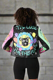 Vibrant Studded Leather Jacket -81765