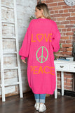 Love & Peace Oversized Cardigan