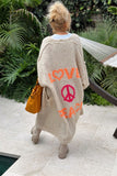 Love & Peace Oversized Cardigan