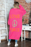 Love & Peace Oversized Cardigan