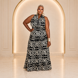 Free Fit Black Ivory Sleeveless Maxi Dress