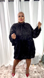 Holiday Glam Sequin Bubble Dress