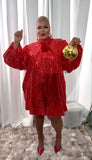 Holiday Glam Sequin Bubble Dress