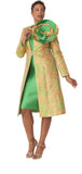 Elegant Brocade Dress with Matching Jackets - 4859