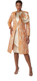 Elegant Brocade Dress with Matching Jackets - 4859