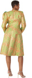 Elegant Brocade Dress with Matching Jackets - 4859