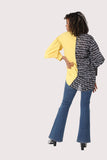 Woven Top with Contrasting Printed Panel- 81988