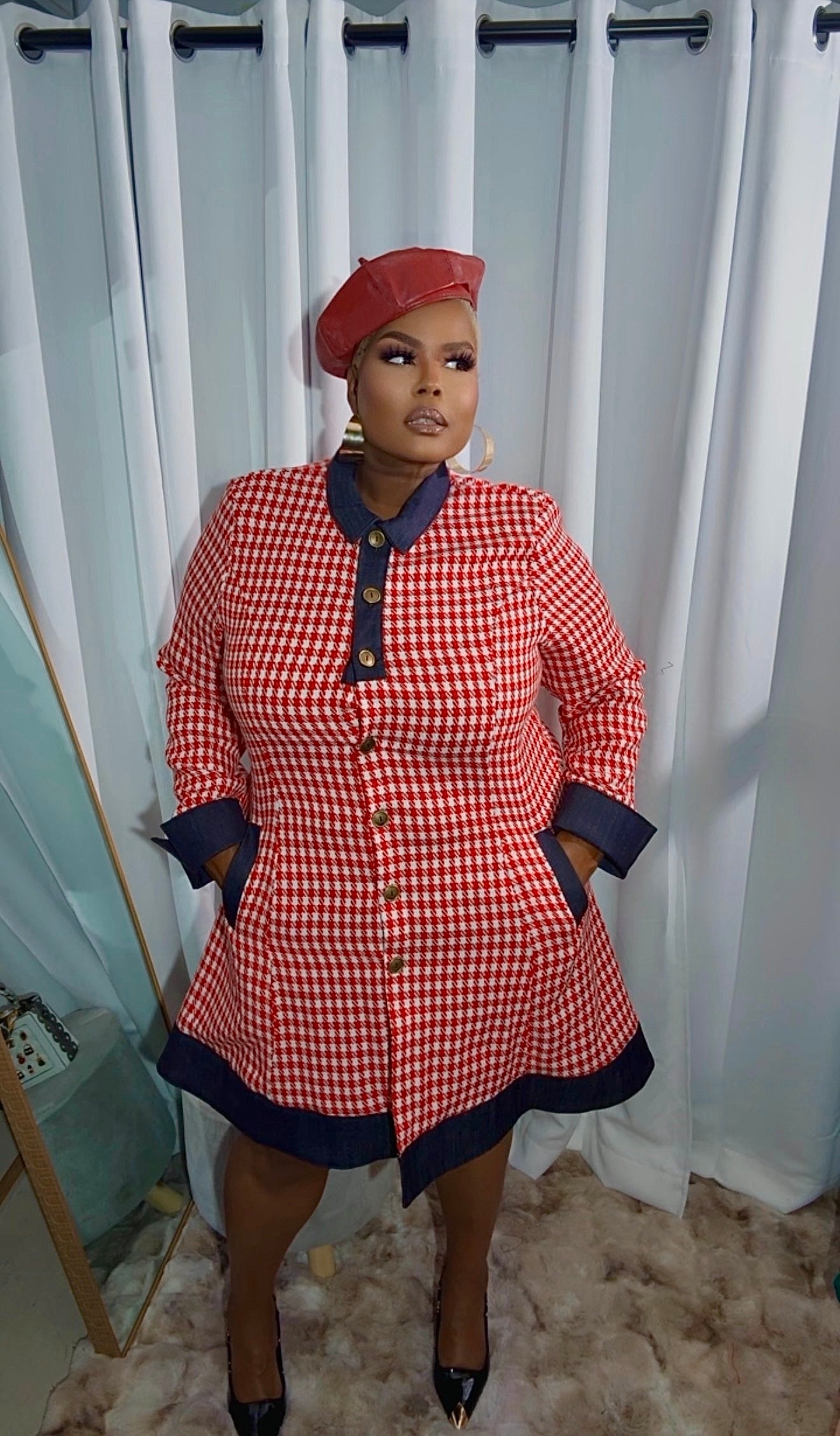 Executive Chic A-Line Coat Dress | PLUS SIZE CLOTHING Executive Chic A-Line Coat Dress | PLUS SIZE CLOTHING