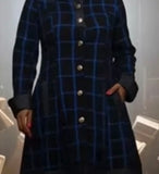 Executive Chic A-Line Coat Dress