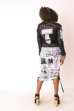 Woven Print Midi Skirt - 81927