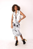 Woven Print Midi Skirt - 81927