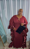 Sultry Luxe Ruffle Sleeve Kaftan