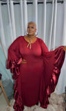 Sultry Luxe Ruffle Sleeve Kaftan
