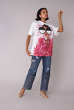 Glam Girl Graphic Oversized T-Shirt -82527