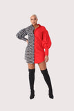 Woven Top with Contrasting Printed Panel- 81988
