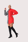 Woven Top with Contrasting Printed Panel- 81988