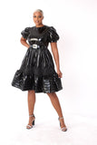 High Gloss Leather Dress - 81820