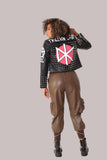 Studded Leather Jacket -81852