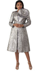 Elegant Brocade Dress with Matching Jackets - 4859