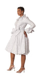 Brocade Bell Sleeve Coat Dress -9756