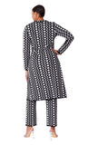Chevron Knit Duster Coat & Pant Set- 51007