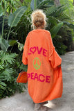 Love & Peace Oversized Cardigan