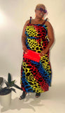 Colors Splash Authentic African Print Maxi Dress
