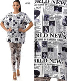 Fashion Newspaper Casual Set - Treasured Joule