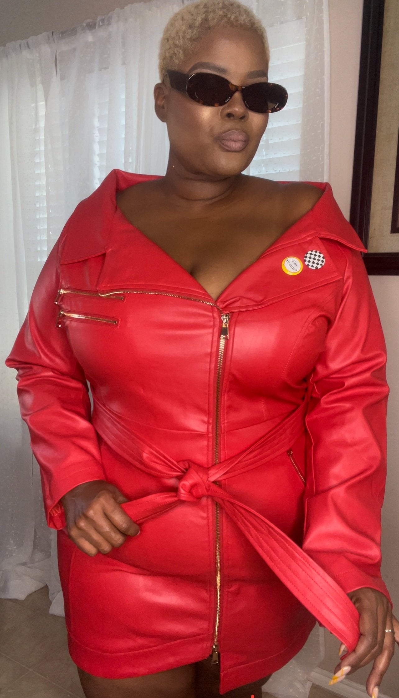 Fun Flirt Sexy Faux Leather Zip-Front Dress | PLUS SIZE CLOTHING Fun Flirt Sexy Faux Leather Zip-Front Dress | PLUS SIZE CLOTHING