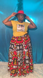 Style7001 Authentic African Print Skirt